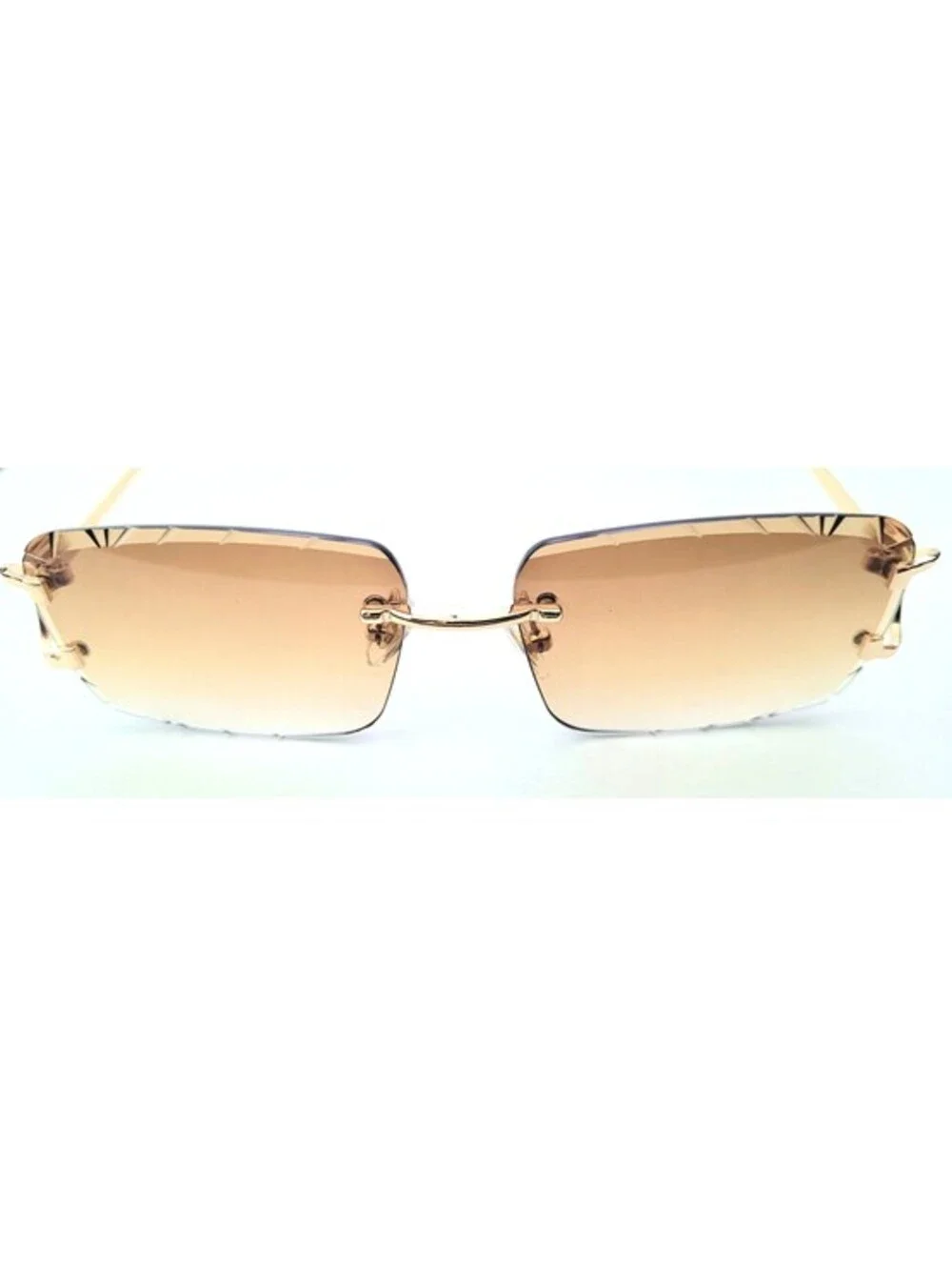 Piccadilly Gld Brw Gradient C Diamond Cut Designer Sunglasses